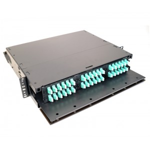 2U 19” Rack Mount Fiber Optic Patch Panel, LGX Fiber Enclosure