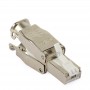 CAT6A RJ45 Toolless Shielded Ethernet Network Female Connector