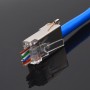 EZ Pass Through CAT5e/Cat6 RJ45 Shielded 8P8C With Ground Wire Connector