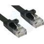 Flat Cat6 Network Ethernet Patch Cable - Black