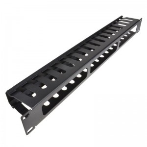 1U 19 Inch Data Cabinet Cable Management Bar With Vents